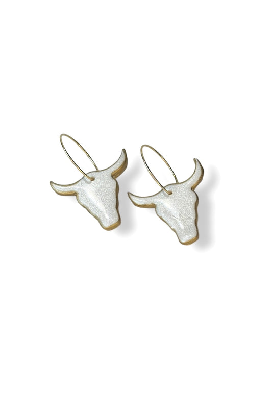 Sparkly Bull Earrings