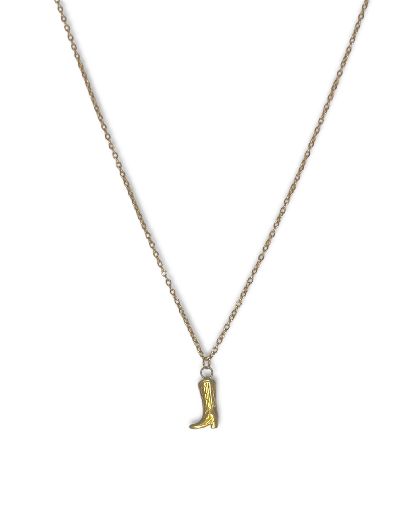 Dainty Gold Plated Boot Necklace