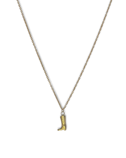 Dainty Gold Plated Boot Necklace