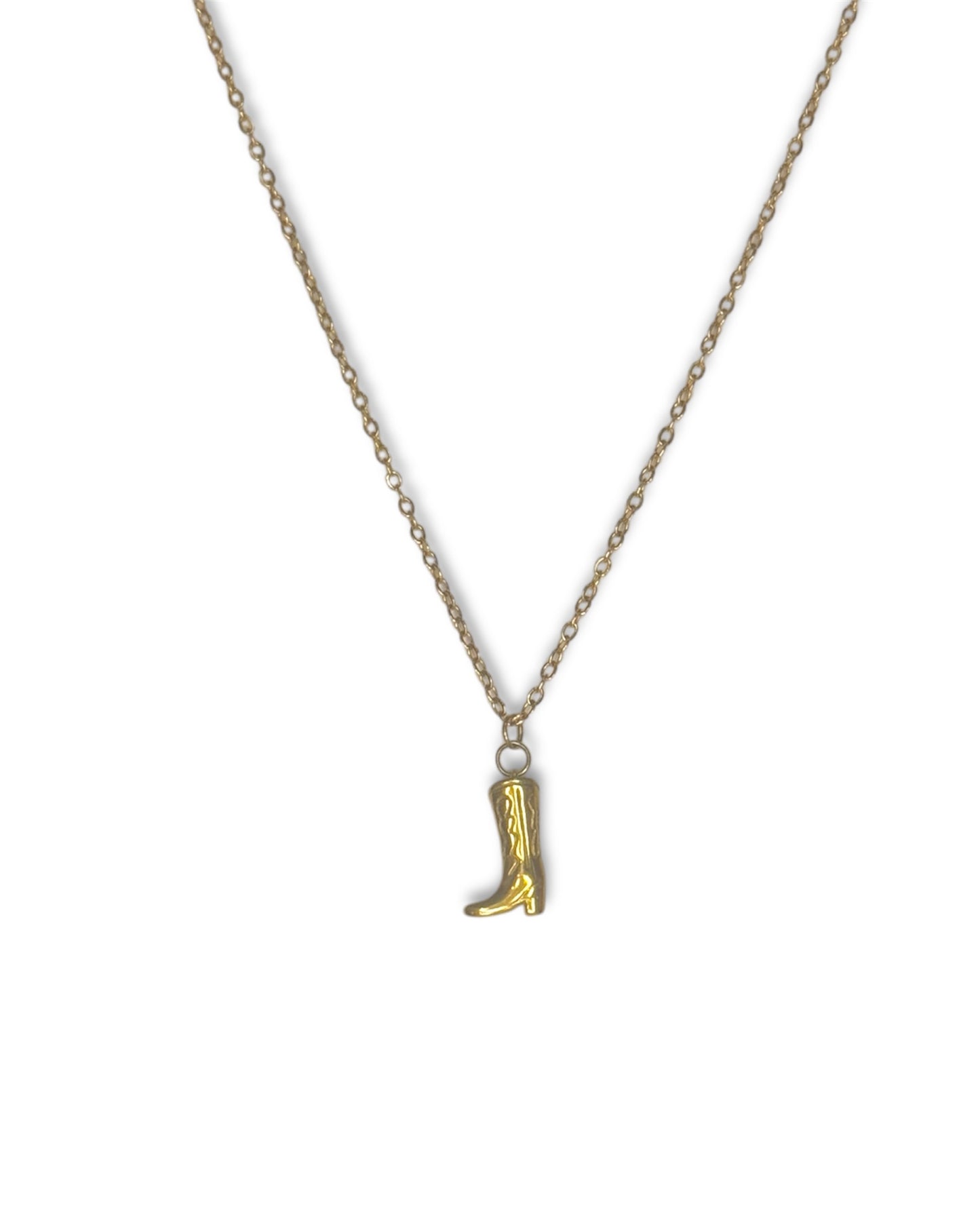 Dainty Gold Plated Boot Necklace