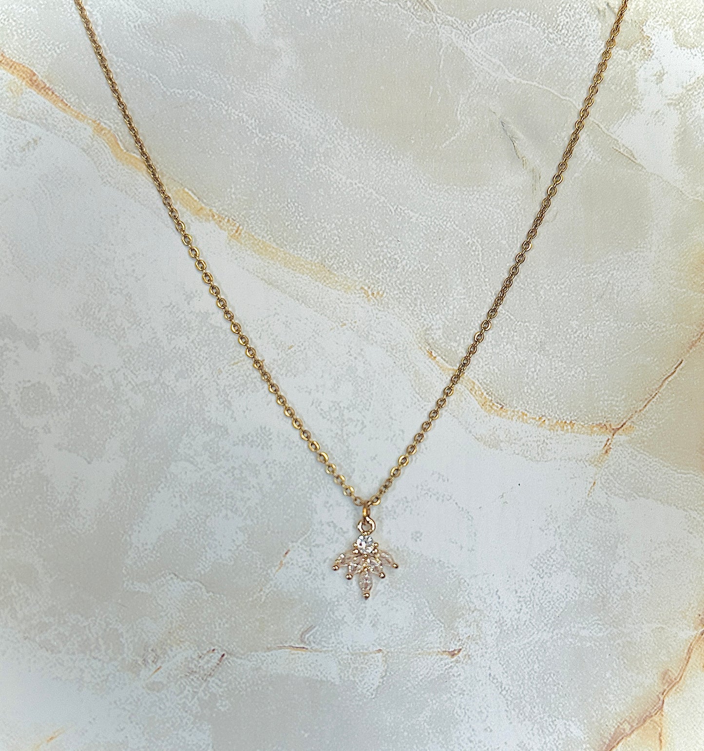 Dainty Lotus Leaf Necklace