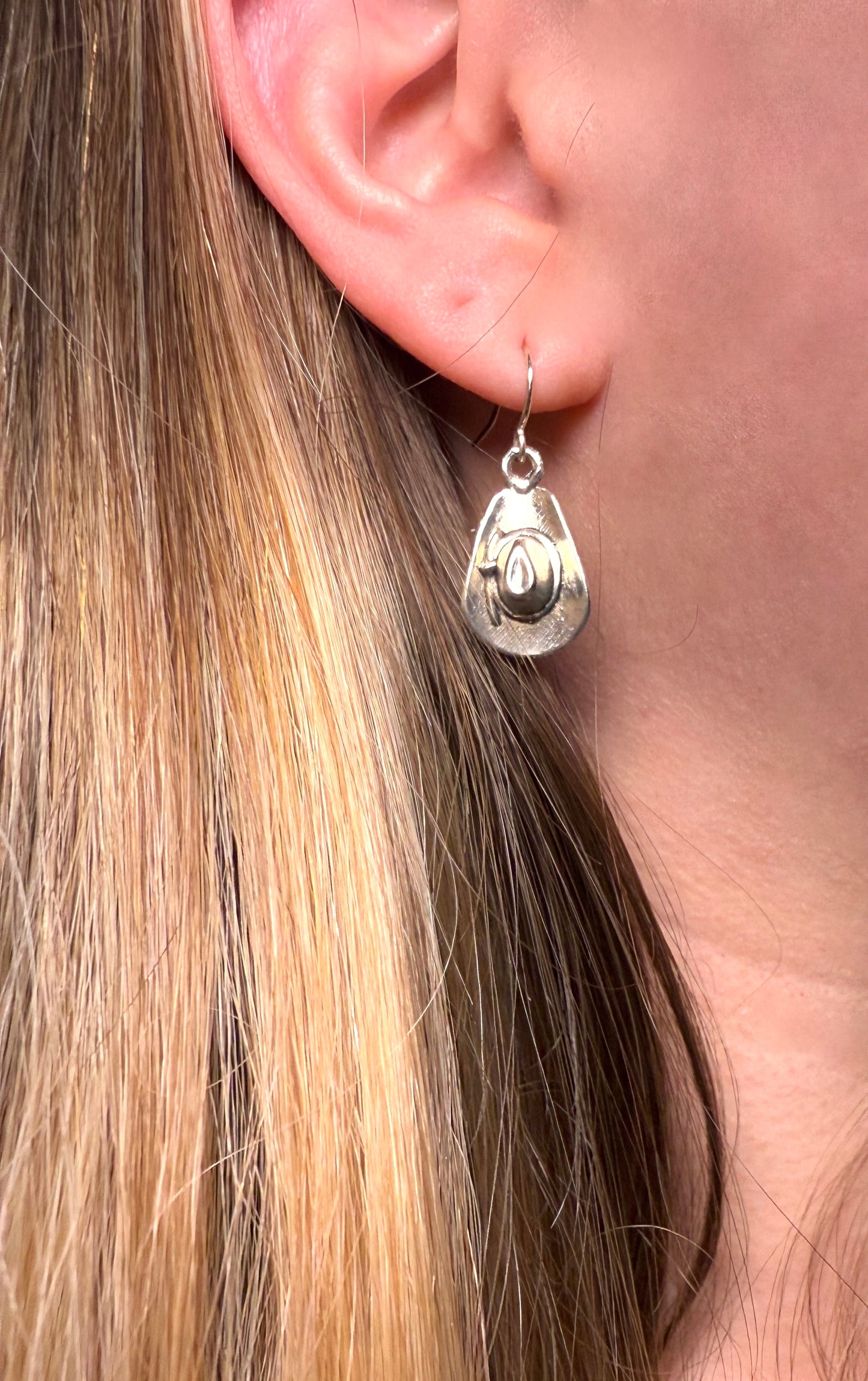 Dainty Silver Hat Earrings