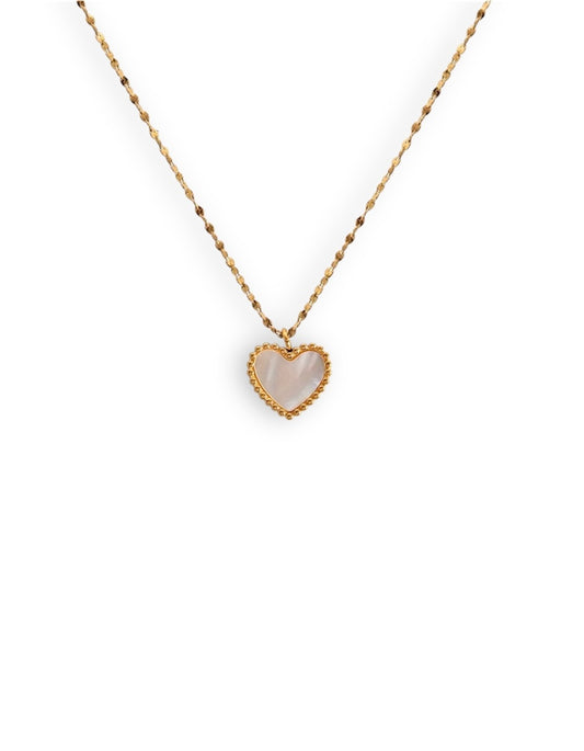 Mother of Pearl Heart Necklace