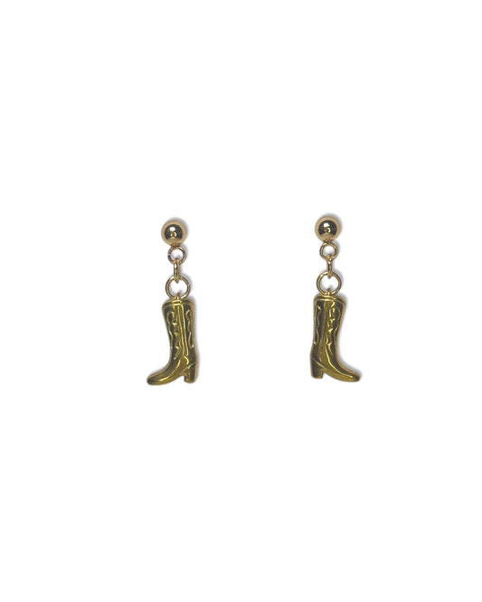 Dainty Gold Plated Boot Earrings