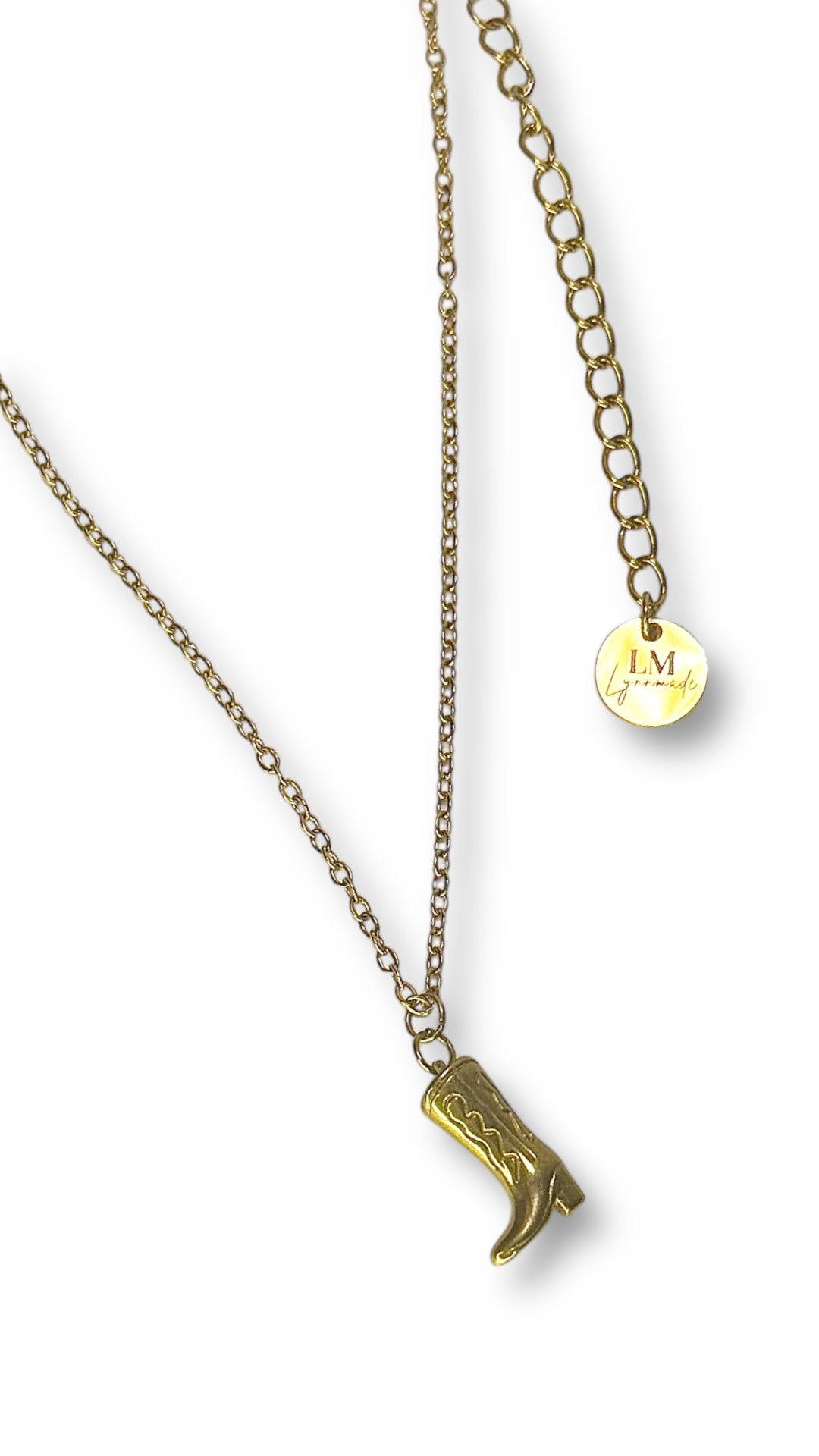 Dainty Gold Plated Boot Necklace