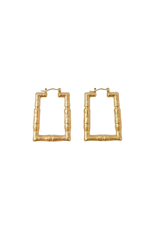 Bamboo Square Hoops