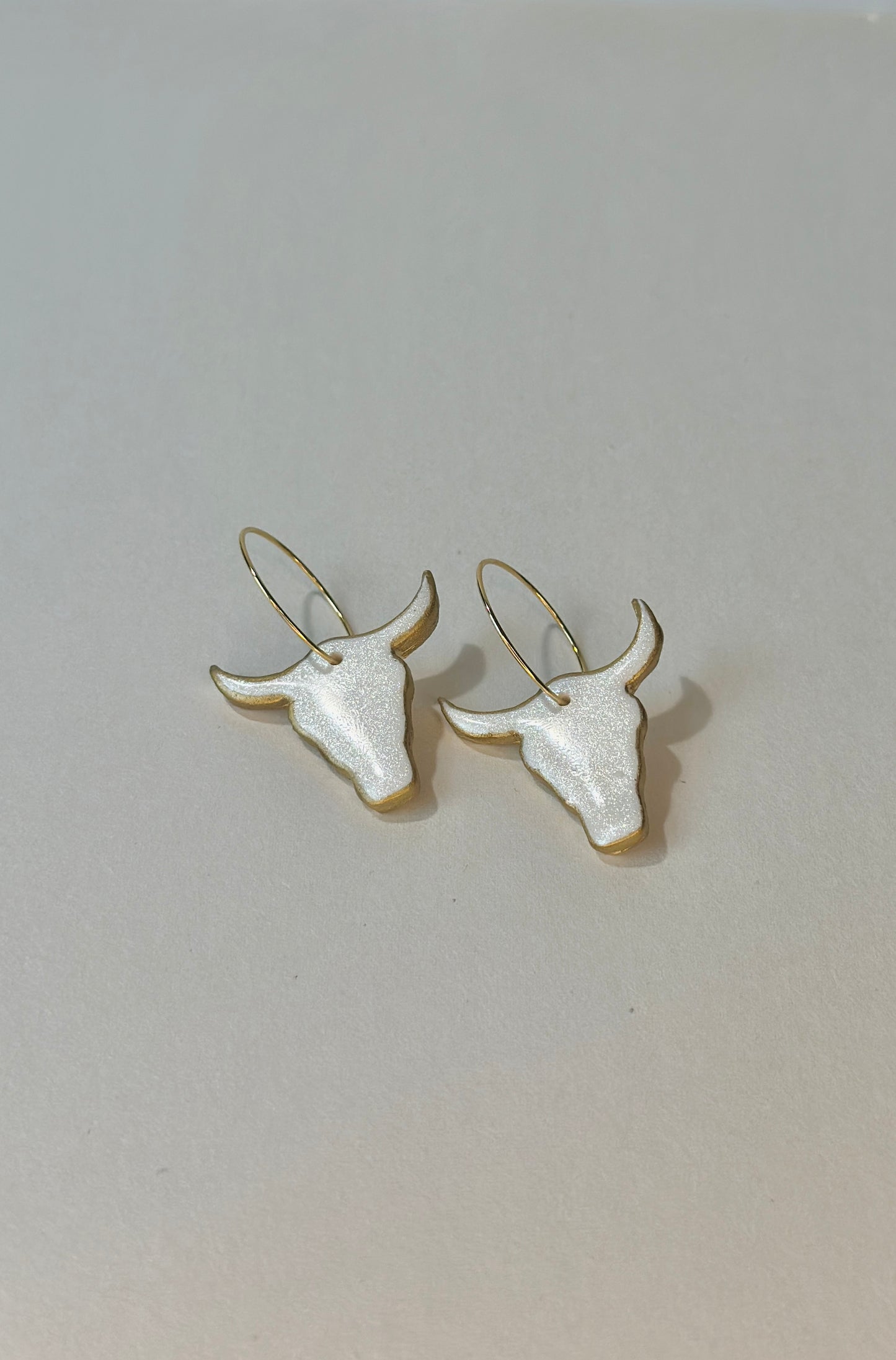 Sparkly Bull Earrings