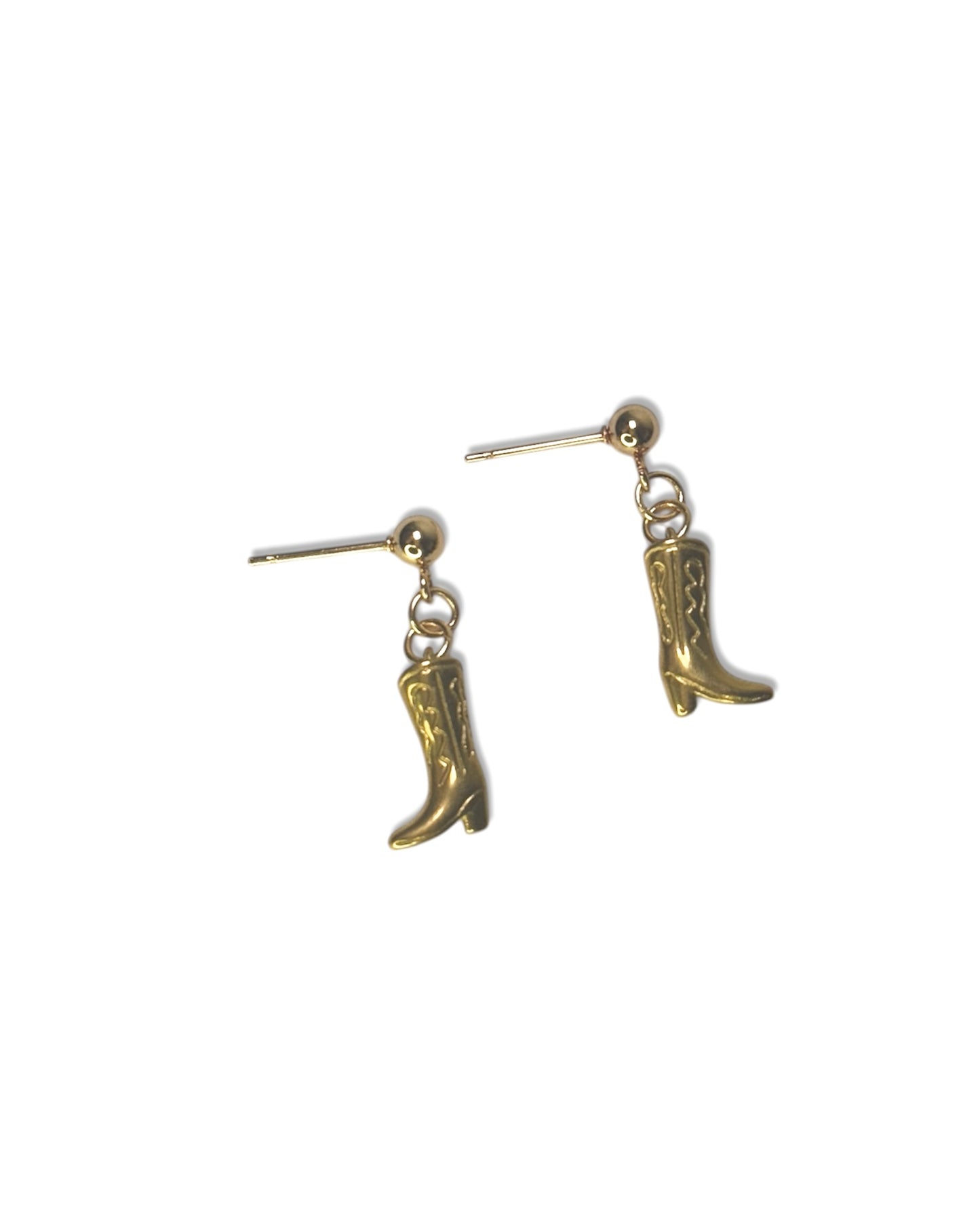 Dainty Gold Plated Boot Earrings