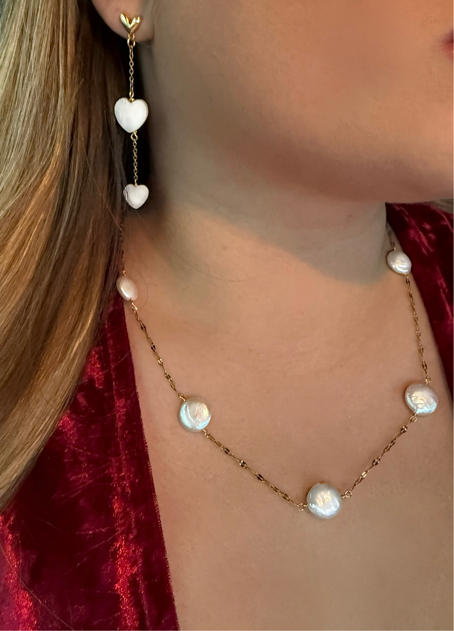 Freshwater Multiple Coin Pearl Necklace