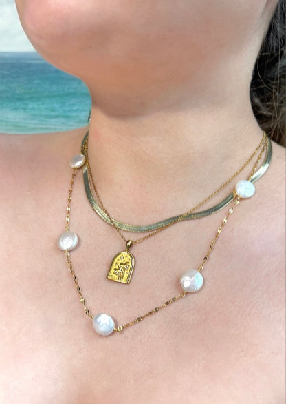 Freshwater Multiple Coin Pearl Necklace