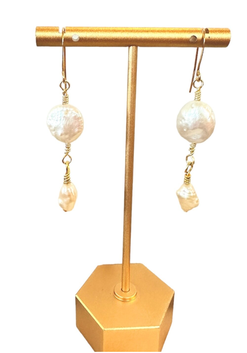 Freshwater Dropping Pearl Earrings