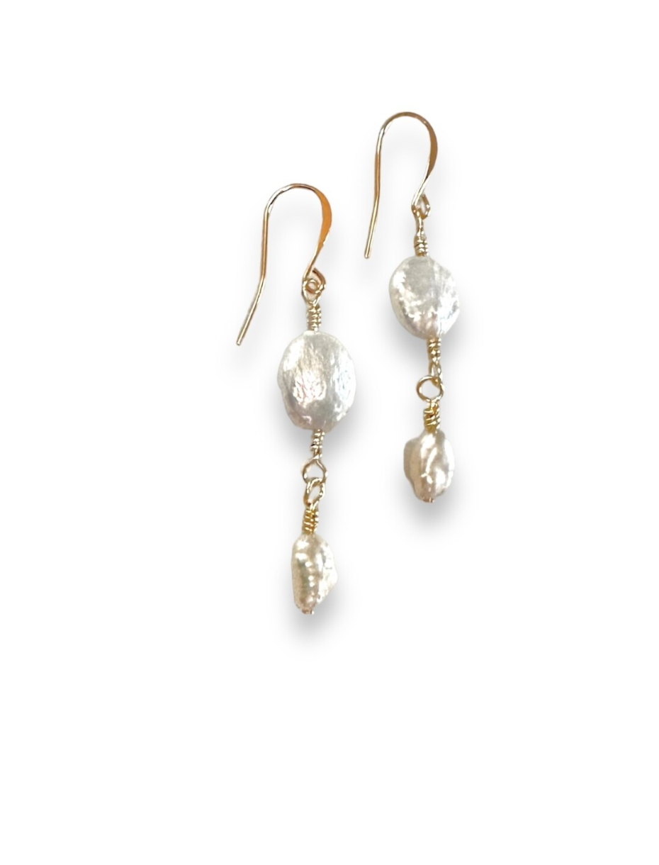 Freshwater Dropping Pearl Earrings